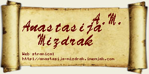 Anastasija Mizdrak vizit kartica